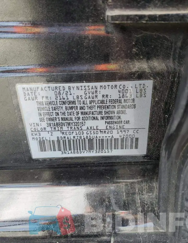 3N1AB8DV7MY320157 Photo# 12