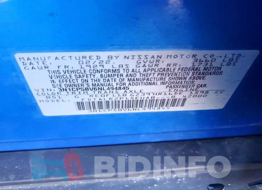 3N1CP5BV6NL494845 Photo# 12