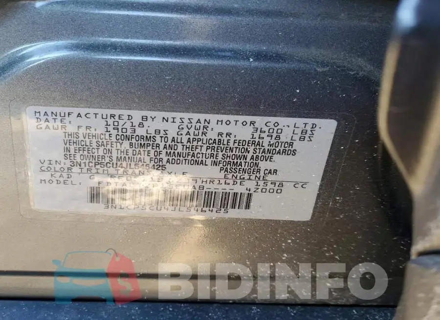 3N1CP5CU4JL546425 Photo# 13