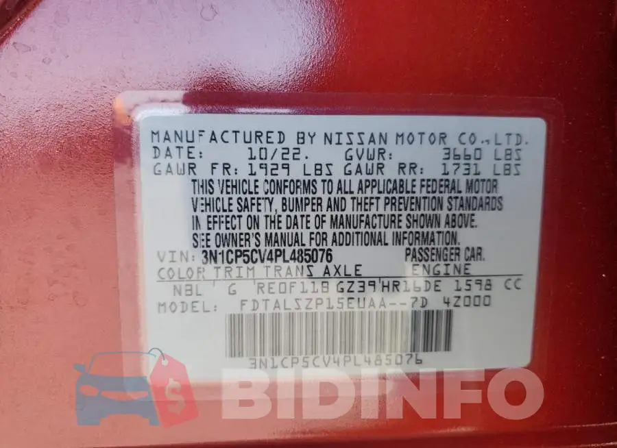 3N1CP5CV4PL485076 Photo# 12