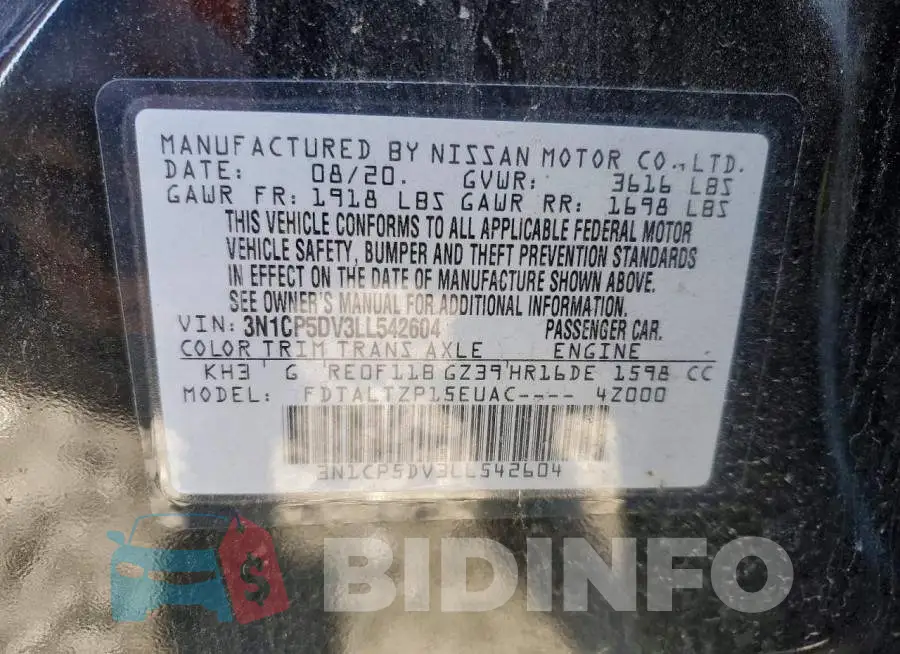 3N1CP5DV3LL542604 Photo# 13