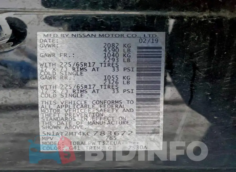 5N1AT2MT4KC783672 Photo# 13