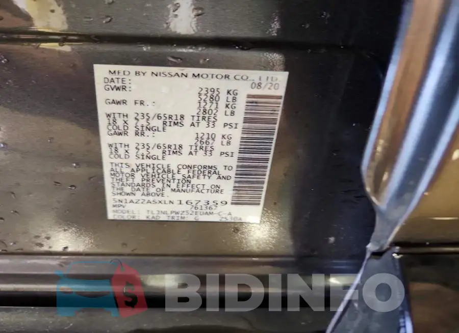 5N1AZ2ASXLN167359 Photo# 13