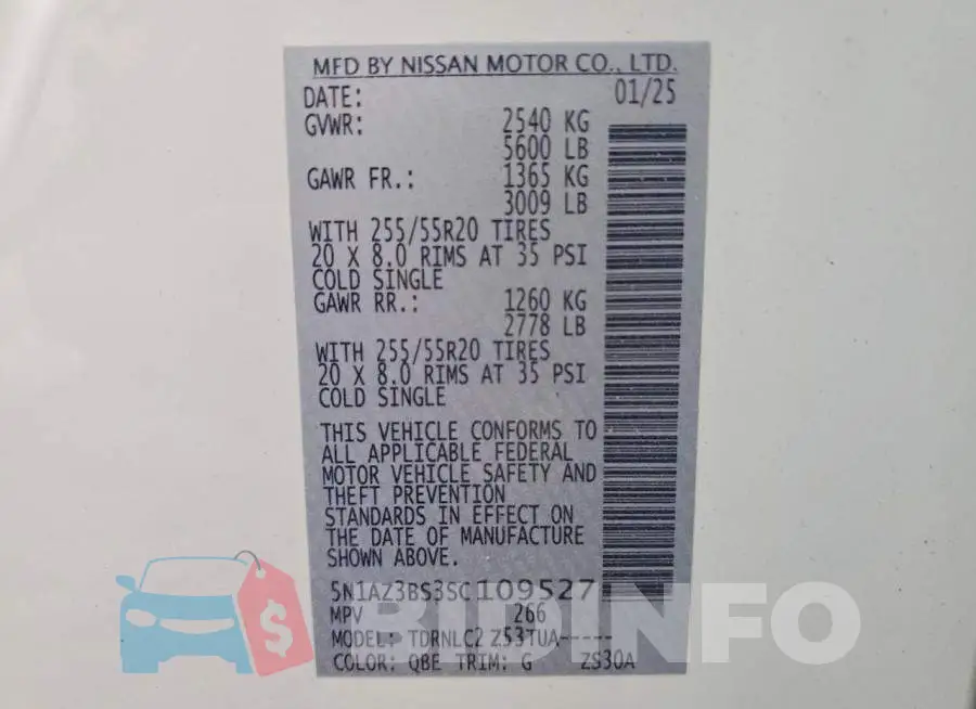 5N1AZ3BS3SC109527 Photo# 12