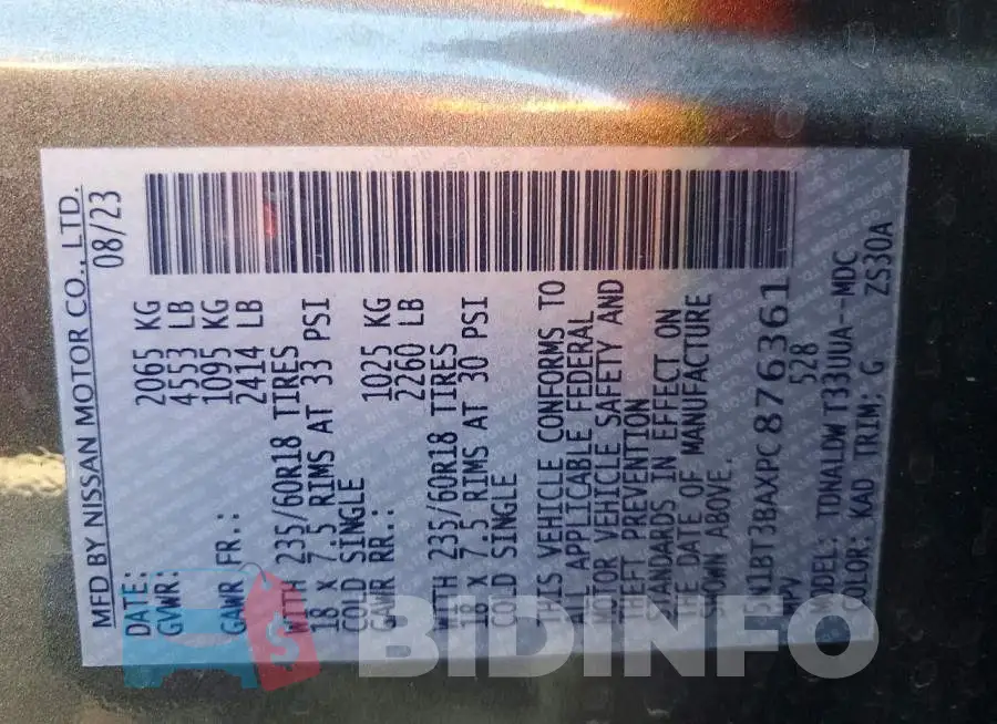 5N1BT3BAXPC876361 Photo# 14