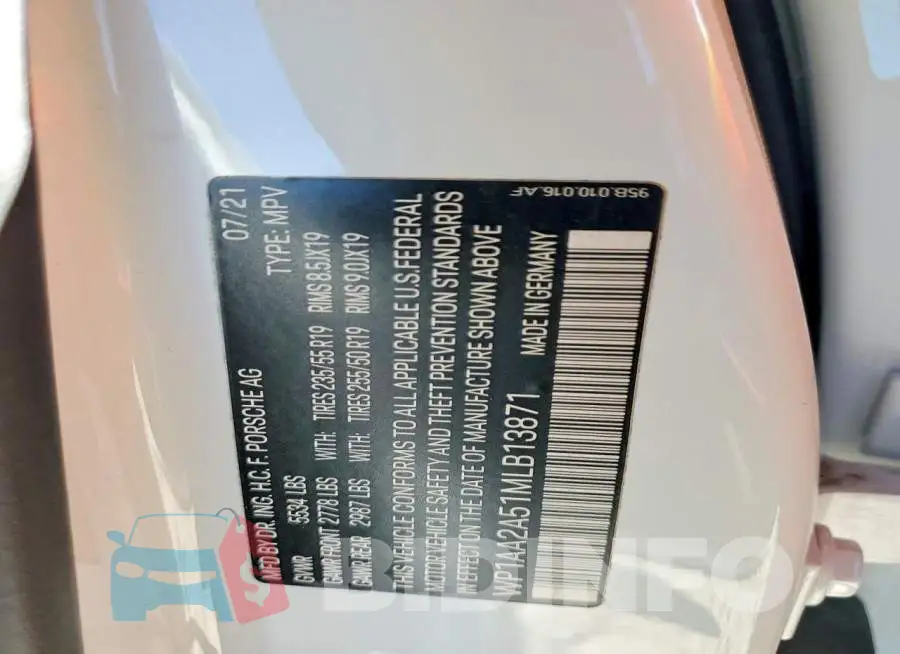 WP1AA2A51MLB13871 Photo# 14