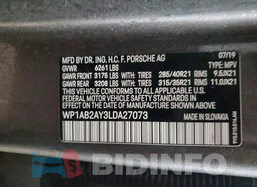 WP1AB2AY3LDA27073 Photo# 12