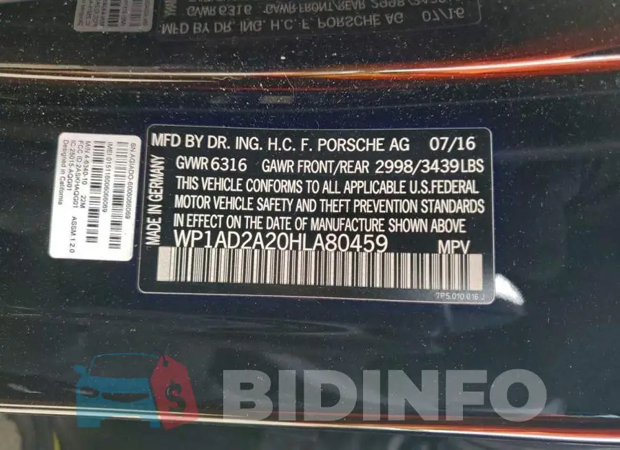 WP1AD2A20HLA80459 Photo# 13