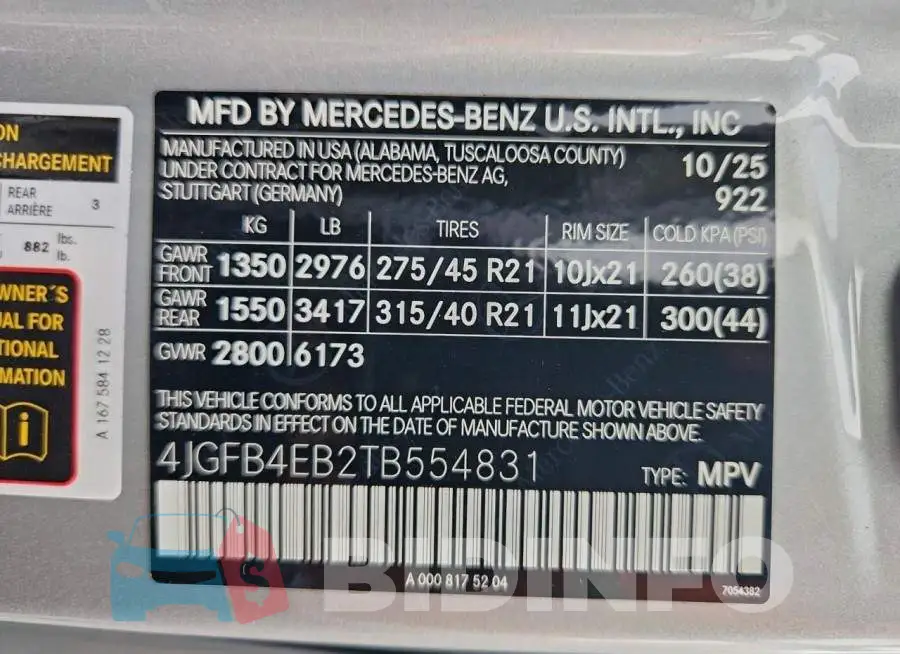4JGFB4EB2TB554831 Photo# 14