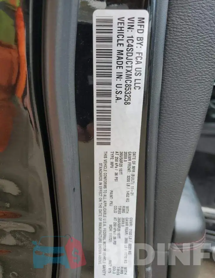 1C4SDJCTXMC853258 Photo# 13