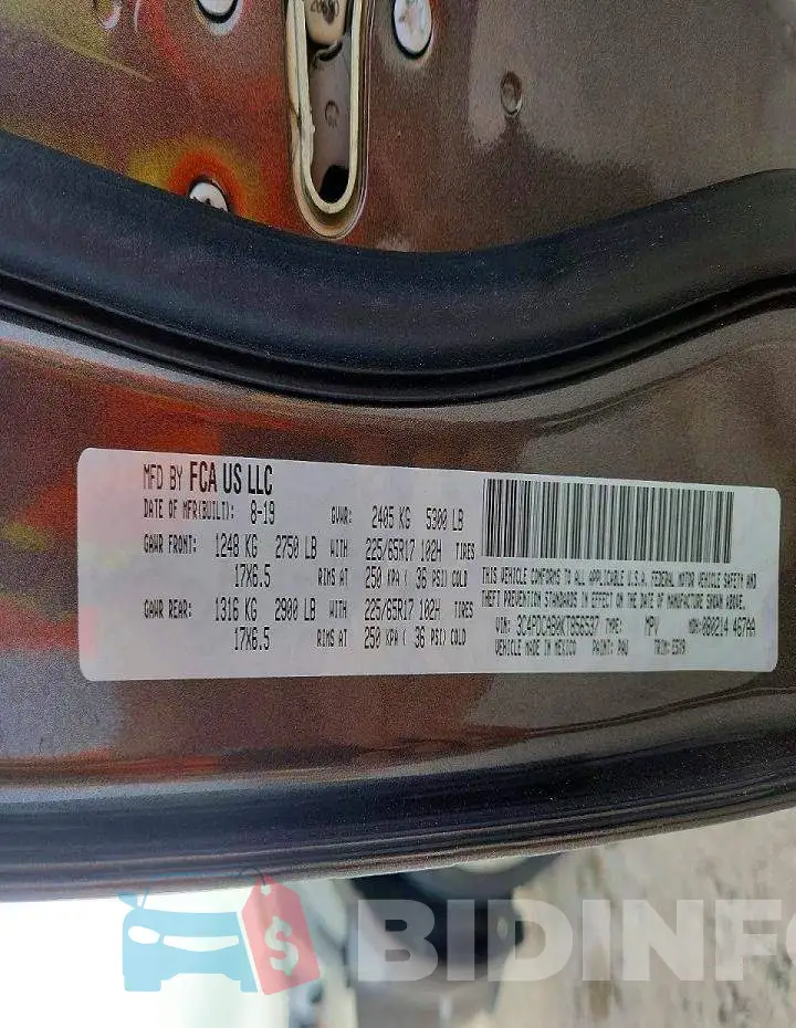3C4PDCAB0KT856537 Photo# 14