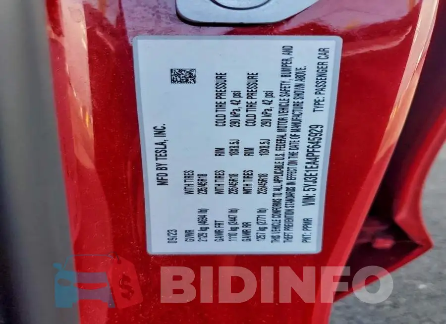 5YJ3E1EA4PF645929 Photo# 12