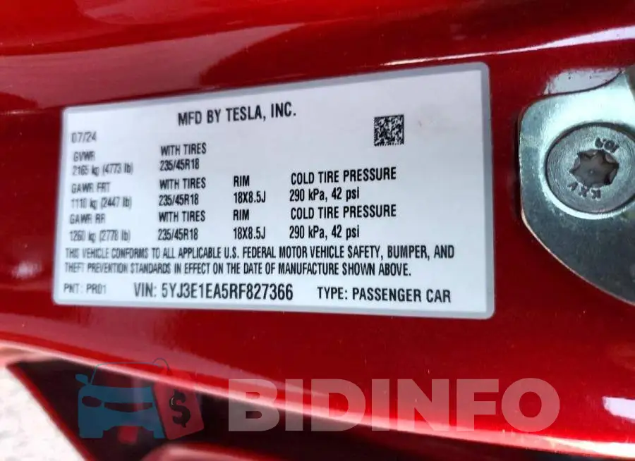 5YJ3E1EA5RF827366 Photo# 13