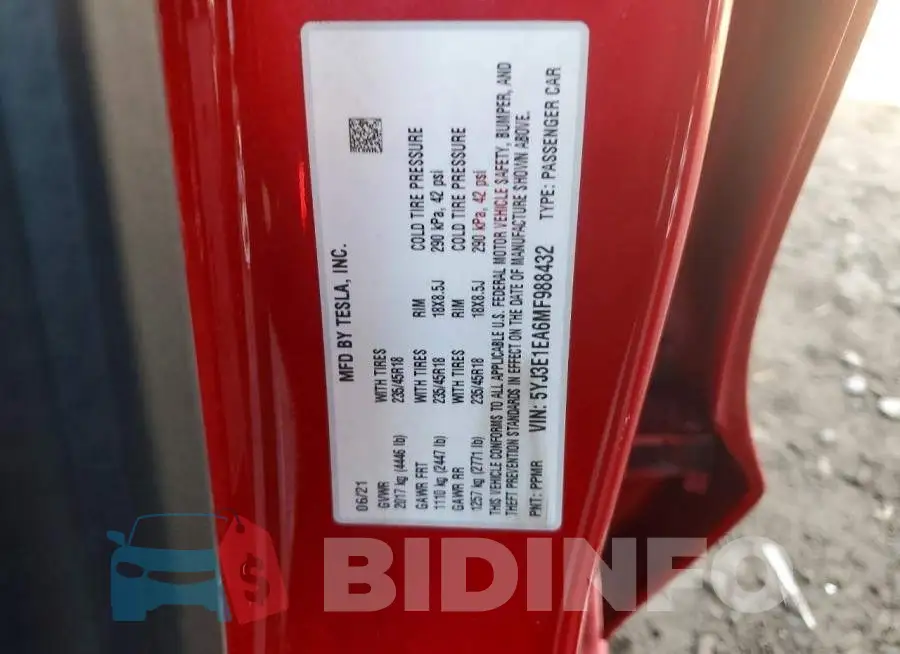 5YJ3E1EA6MF988432 Photo# 12