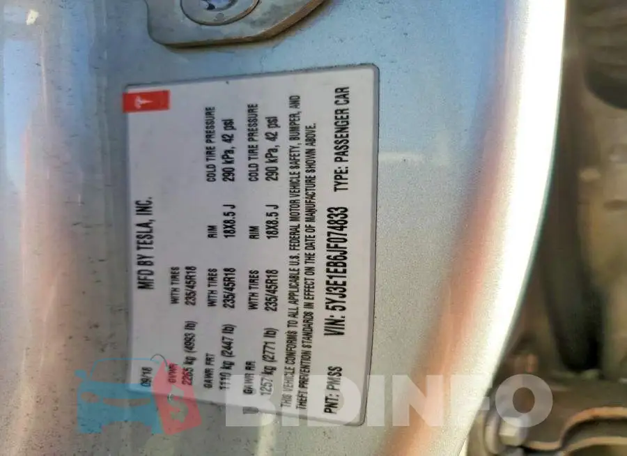 5YJ3E1EB6JF074833 Photo# 12