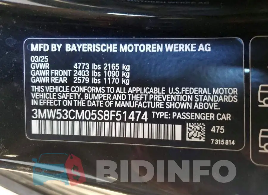 3MW53CM05S8F51474 Photo# 13
