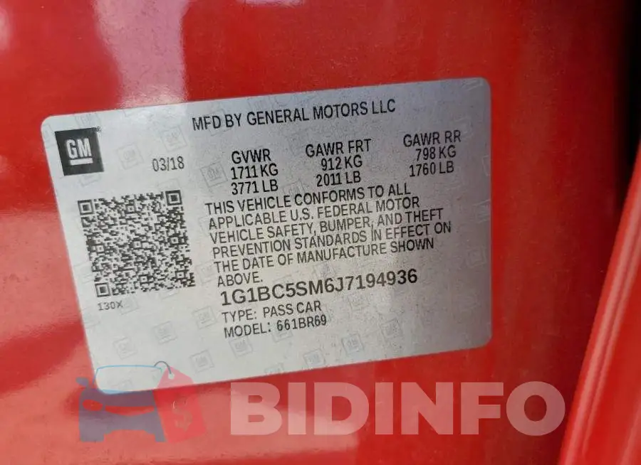 1G1BC5SM6J7194936 Photo# 13