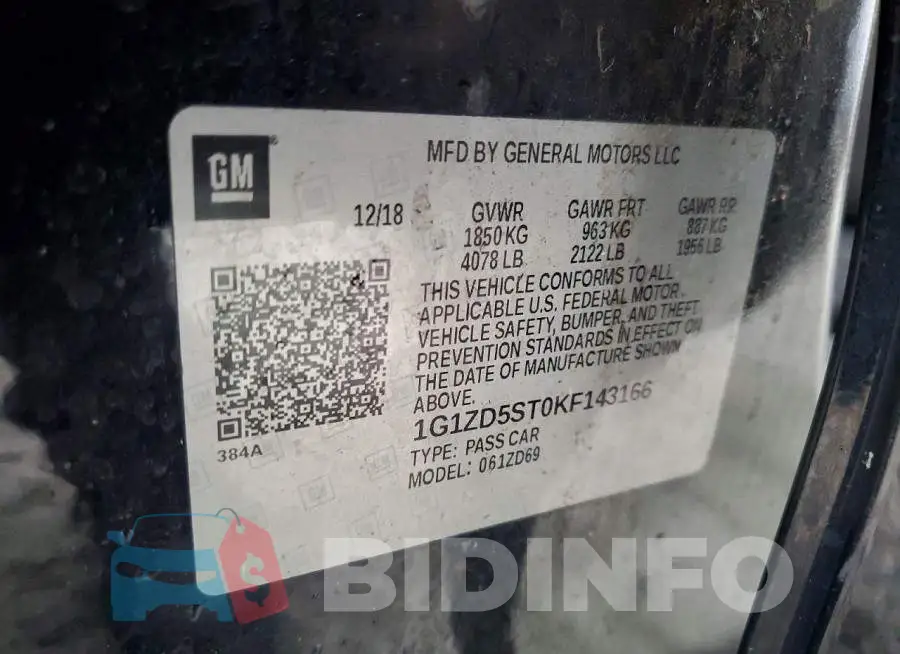 1G1ZD5ST0KF143166 Photo# 12
