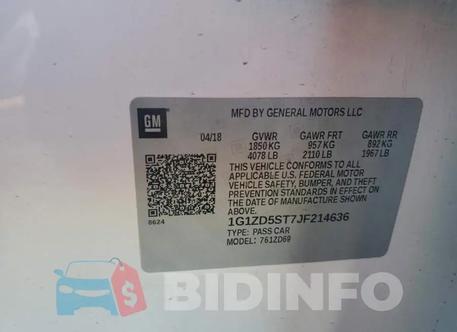 1G1ZD5ST7JF214636 Photo# 12