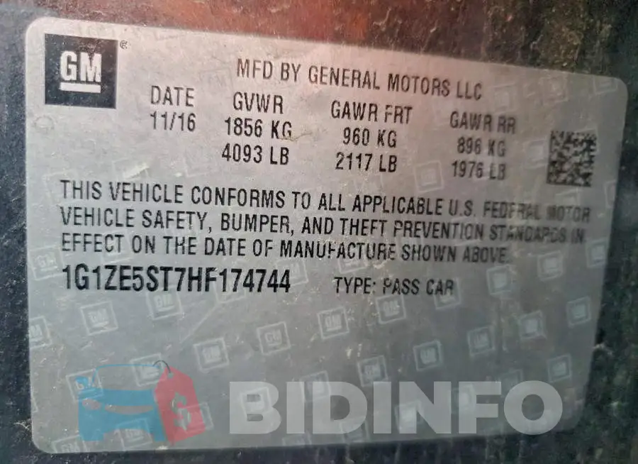 1G1ZE5ST7HF174744 Photo# 13