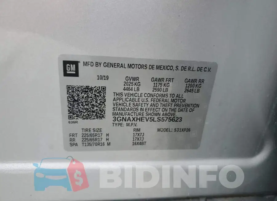 3GNAXHEV5LS575623 Photo# 13