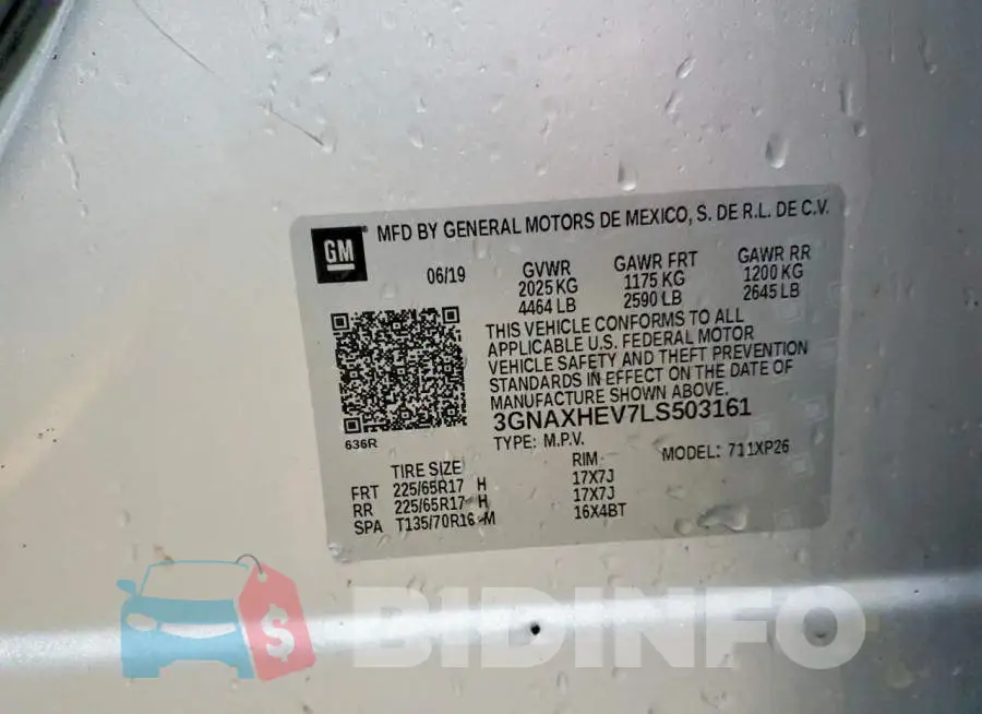 3GNAXHEV7LS503161 Photo# 11
