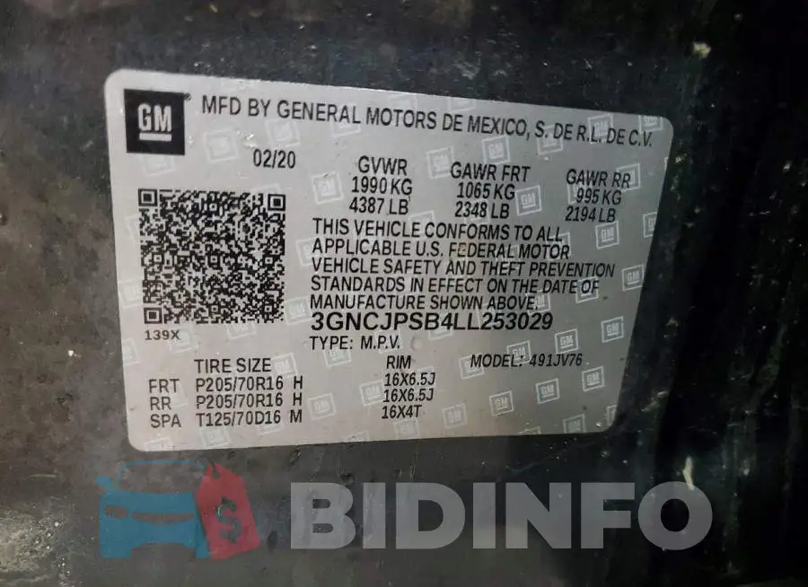 3GNCJPSB4LL253029 Photo# 14