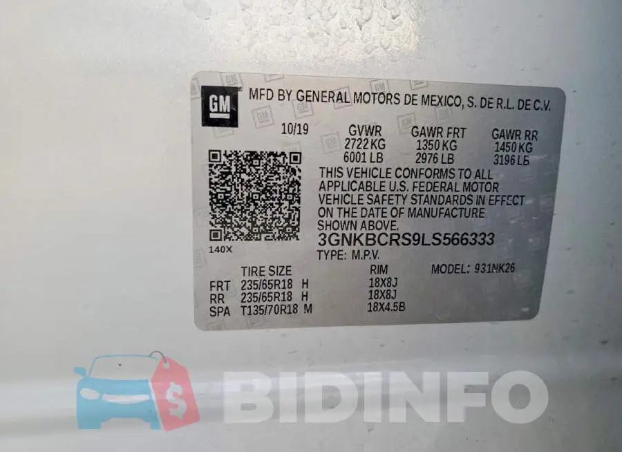 3GNKBCRS9LS566333 Photo# 13