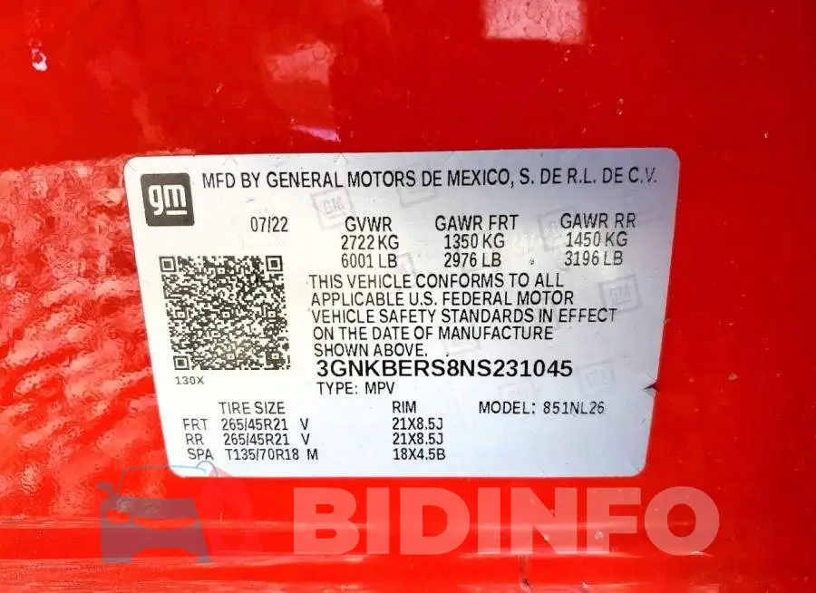 3GNKBERS8NS231045 Photo# 14