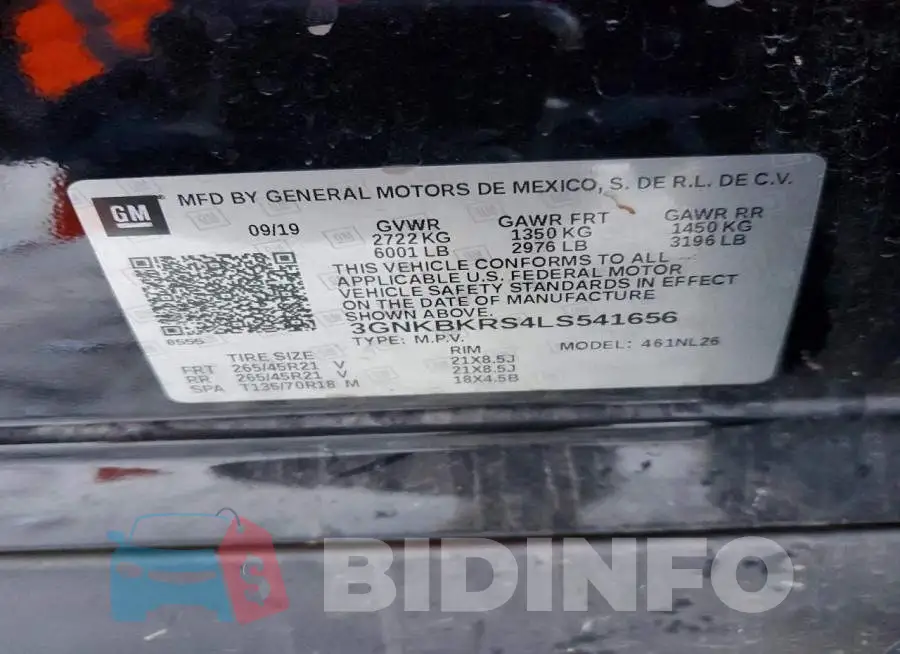 3GNKBKRS4LS541656 Photo# 13