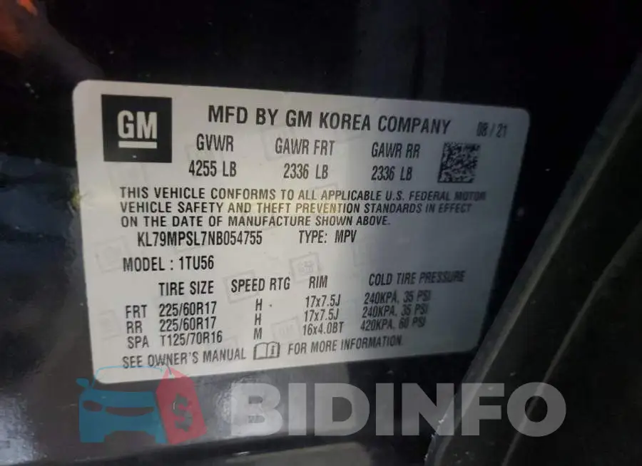 KL79MPSL7NB054755 Photo# 13