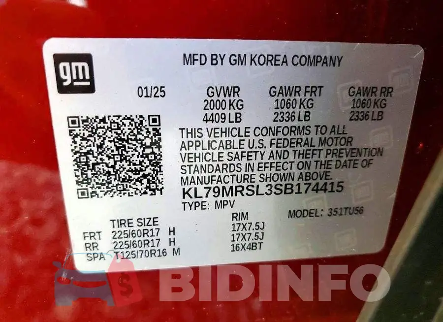 KL79MRSL3SB174415 Photo# 13