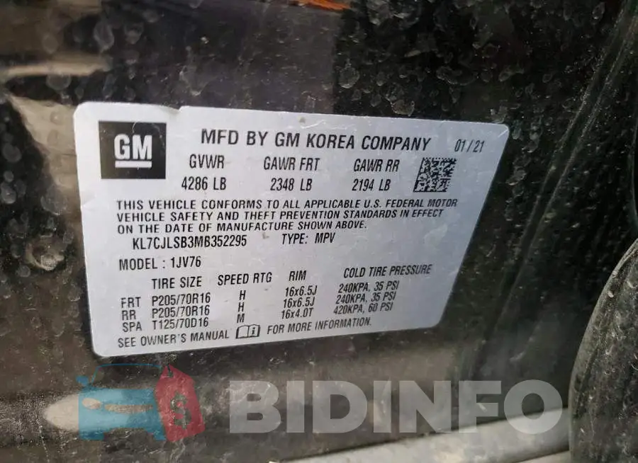 KL7CJLSB3MB352295 Photo# 13