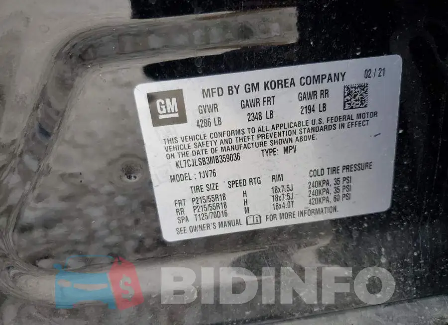 KL7CJLSB3MB359036 Photo# 14