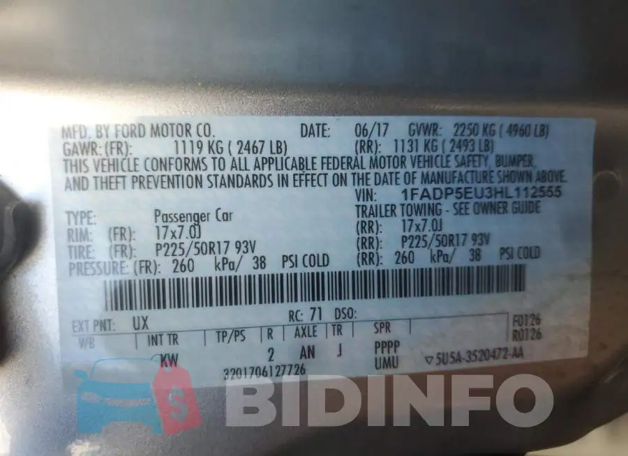 1FADP5EU3HL112555 Photo# 13