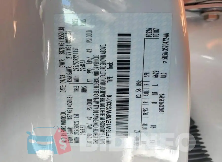 1FT6W1EV8PWG33016 Photo# 12