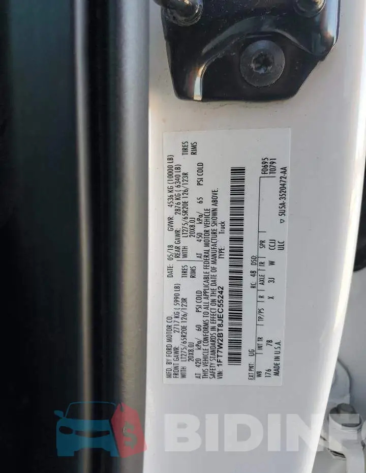 1FT7W2BT8JEC55242 Photo# 12
