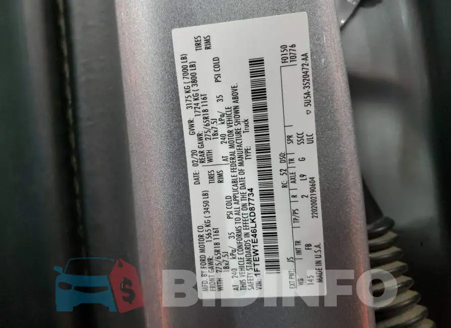 1FTEW1E46LKD87734 Photo# 12