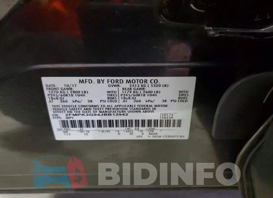 2FMPK3G94JBB12942 Photo# 13