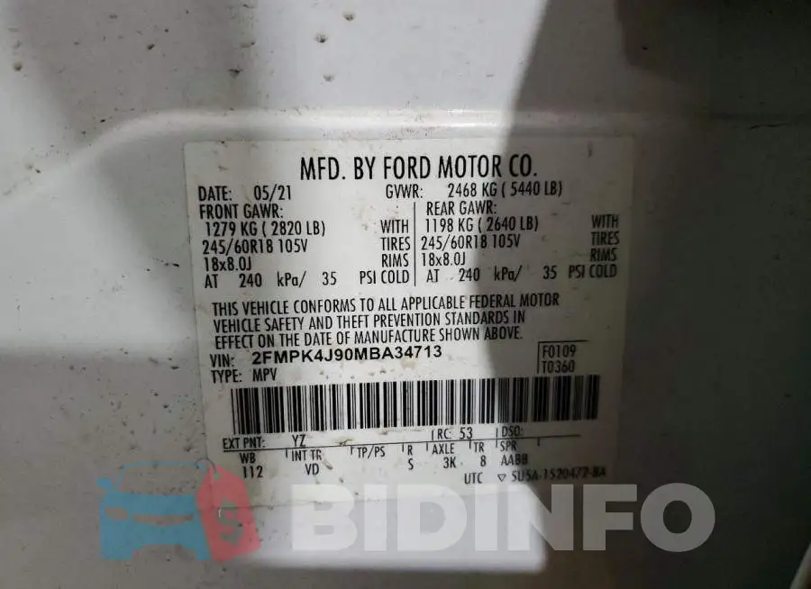 2FMPK4J90MBA34713 Photo# 14
