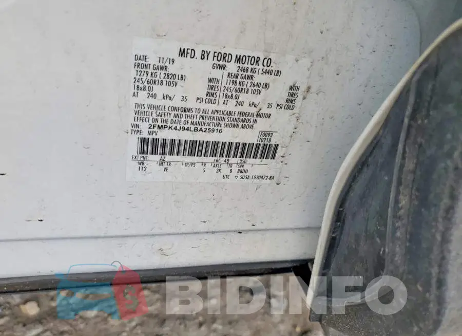 2FMPK4J94LBA25916 Photo# 13