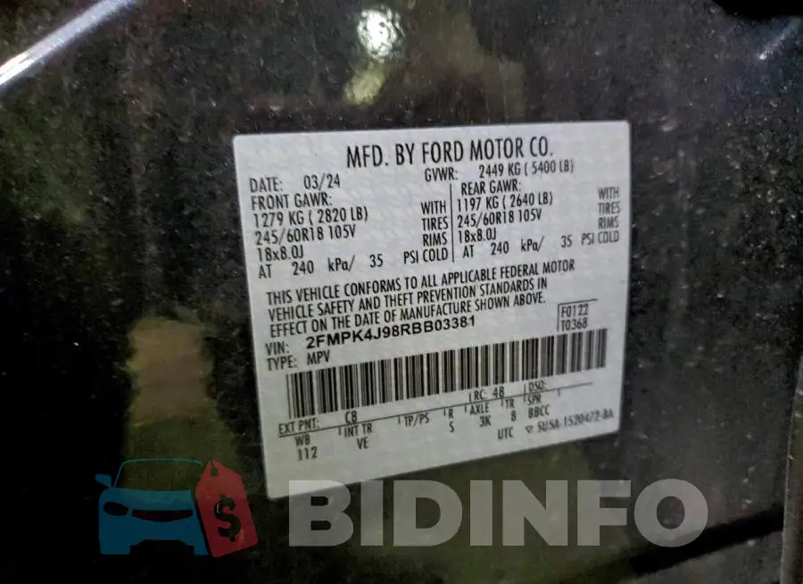 2FMPK4J98RBB03381 Photo# 14