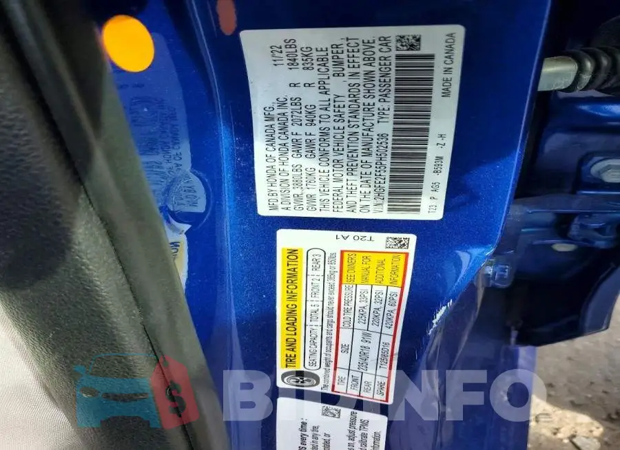 2HGFE2F55PH502536 Photo# 12
