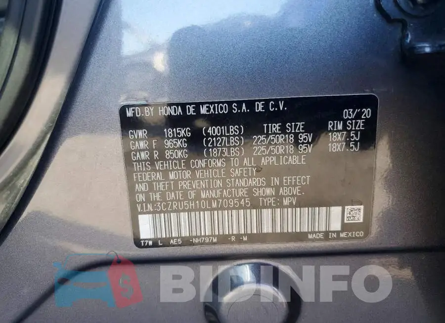 3CZRU5H10LM709545 Photo# 14