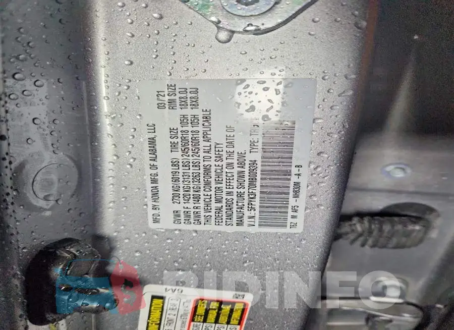 5FPYK3F70MB009394 Photo# 13