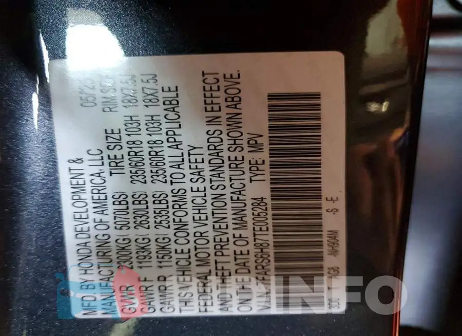 7FARS6H87TE005284 Photo# 13