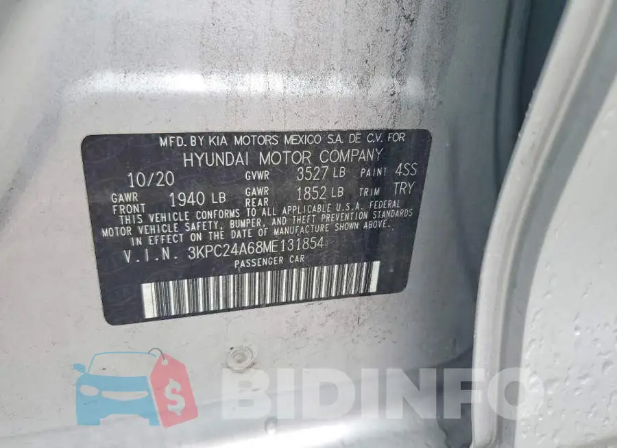 3KPC24A68ME131854 Photo# 13