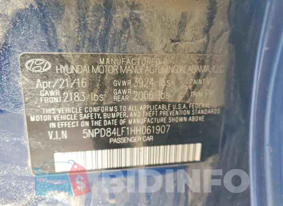 5NPD84LF1HH061907 Photo# 12