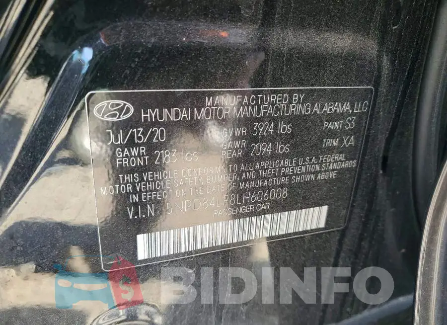 5NPD84LF8LH606008 Photo# 12