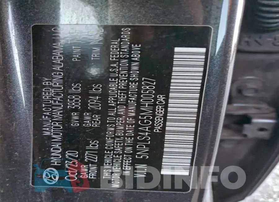 5NPLS4AG5MH005827 Photo# 12